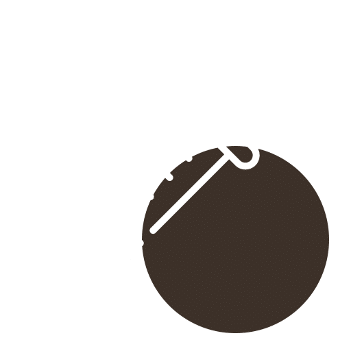 An icon of a syringe with a needle is depicted, overlaying a circular background. This minimalist design, often associated with a veterinarian's work, uses black and white colors for contrast.